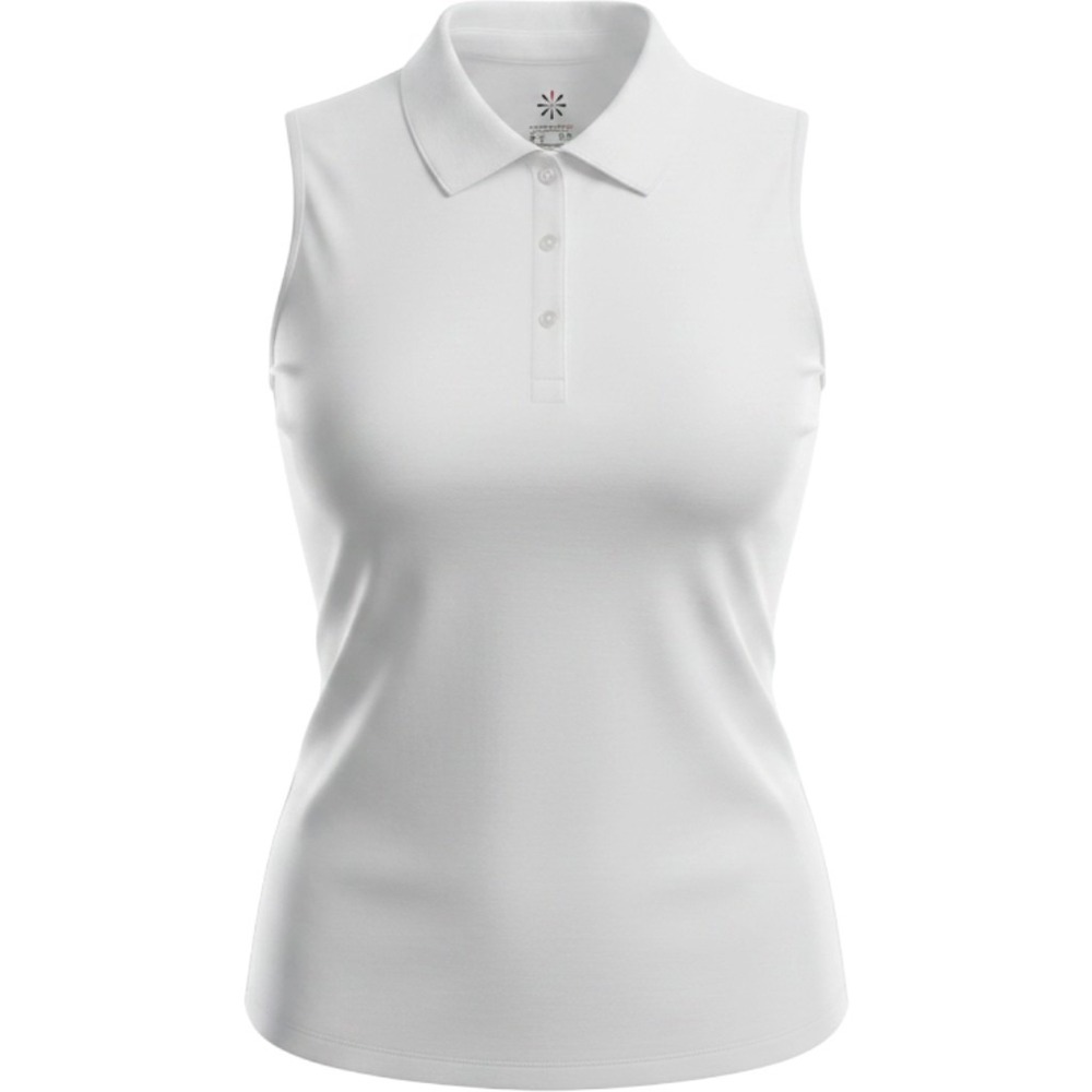 Isaac Mizrahi Live Top Womens Large Ivory Pima Cotton Sleeveless Button Down New